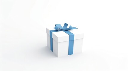 White gift box open