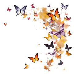 Fototapeta premium illustration of a butterfly in watercolor style isolated against transparent background