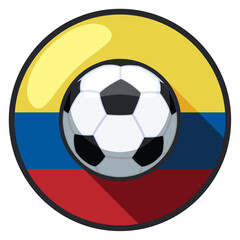 Obraz premium soccer colombia emblem illustration