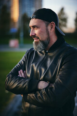 portrait of a bearded muslim man