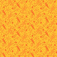 Watercolor Easter animals seamless carrot and rabbit pattern for wrapping paper and fabrics and linens