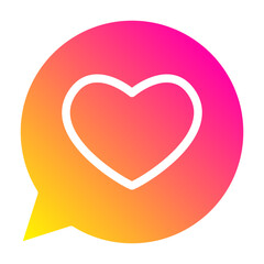 Chat love icon
