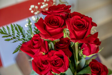 bouquet of red roses