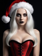 portrait of a woman in a red hat