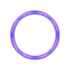 glowing neon circle frame