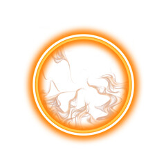 abstract glowing neon frame with smoke effect