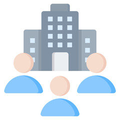 Naklejka premium Companies Flat Icon