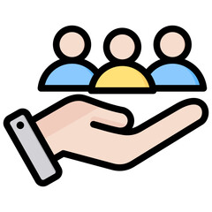 Customer Outline Color Icon