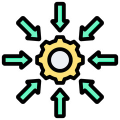 Concentrated Outline Color Icon