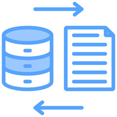 Transforming Data Blue Icon