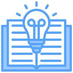 Fototapeta premium Knowledge Blue Icon