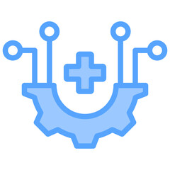 Medical Technology Blue Icon