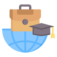 International Internship Flat Icon