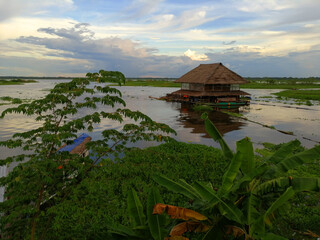 Iquitos malecon view of the Nanay river - obrazy, fototapety, plakaty
