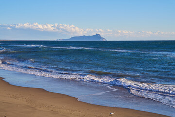 The beach of Capoportiere, Circeo National Park, Italy
