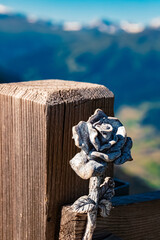 Details of a stone rose at Mount Fulseck, Dorfgastein, St. Johann im Pongau, Salzburg, Austria