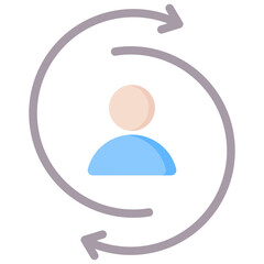 Employee Turnover Flat Icon