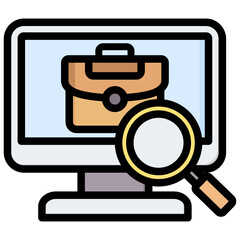 Job Portal Outline Color Icon