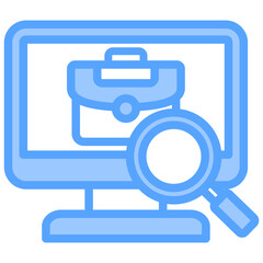 Job Portal Blue Icon