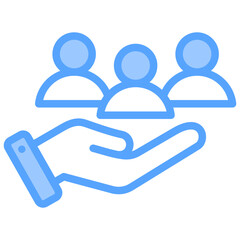 Recruitment Process Outsourcing Blue Icon
