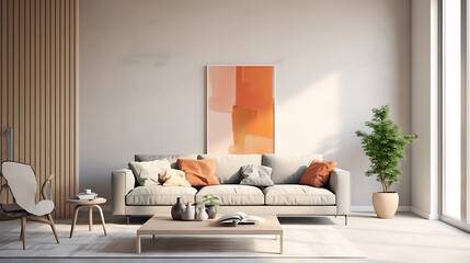 A modern minimalist home interior design