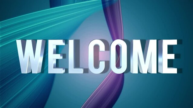 Welcome 3d motion background video