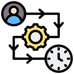 Workflow Outline Color Icon