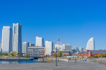 Obraz premium 横浜 みなとみらい 都市風景