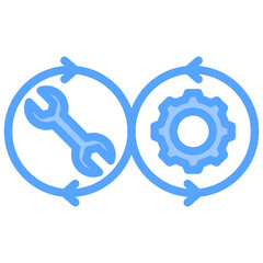Devops Tool Chain Blue Icon