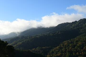 clouds over the mountains