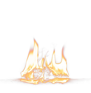 Fire Flames Blaze burn on black background isolated. Firing flaming on paper abstract texture. Fire burn on paper to ashes and create flame. Photo real high resolution blur out of focus