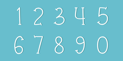 Modern alphabet with numbers. Simple square letters of rough shapes.Ultra bold font in modern brutal style.