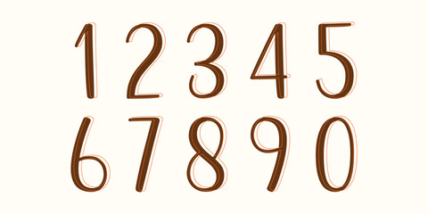 Modern alphabet with numbers. Simple square letters of rough shapes.Ultra bold font in modern brutal style.