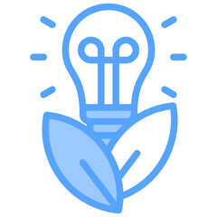 Sustainable Innovation Blue Icon