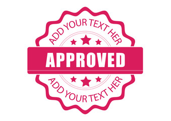 Approved Stamp Icon Illustration