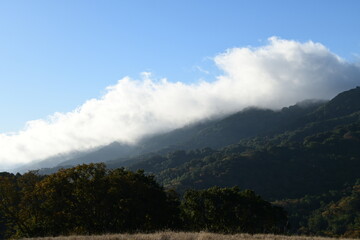 clouds over the mountains