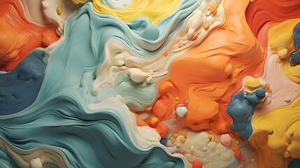 Abstract swirls of colorful ink in water, creating a vibrant, flowing background.