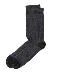 Gray wool men's socks. isolated white background