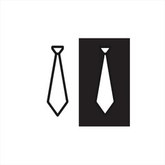 vector image of a tie, white and black background
