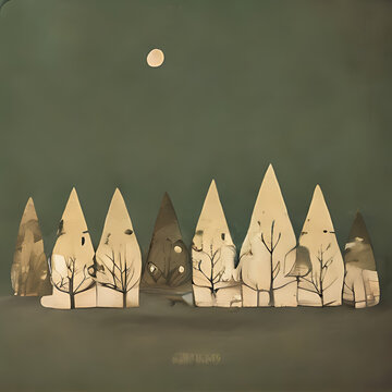 Paisaje Navideno Elfos