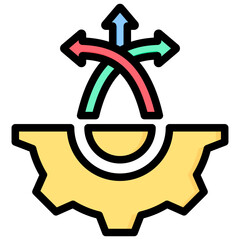 Flexibility Of Job Outline Color Icon