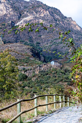 Fototapeta na wymiar A hiking trail in Andorra