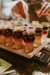 Fancy Cocktails being Served