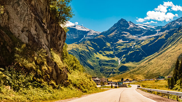 Alpine summer view at Nassfeld valley, Bad Gastein, St. Johann im Pongau, Salzburg, Austria