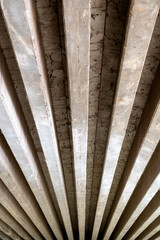 Concrete ceiling bridge.