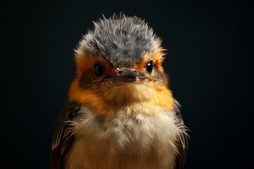 adorable bird with darkened bill and tan head. Generative AI