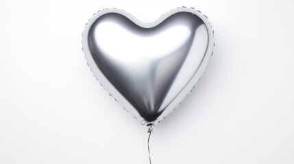Silver heart shaped balloons