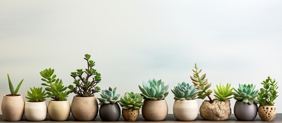 Small attractive green plants indoors