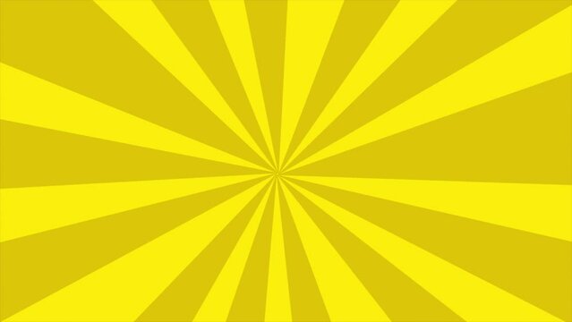 Yellow Sunburst Retro Background Animation