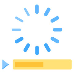 Buffering Flat Icon